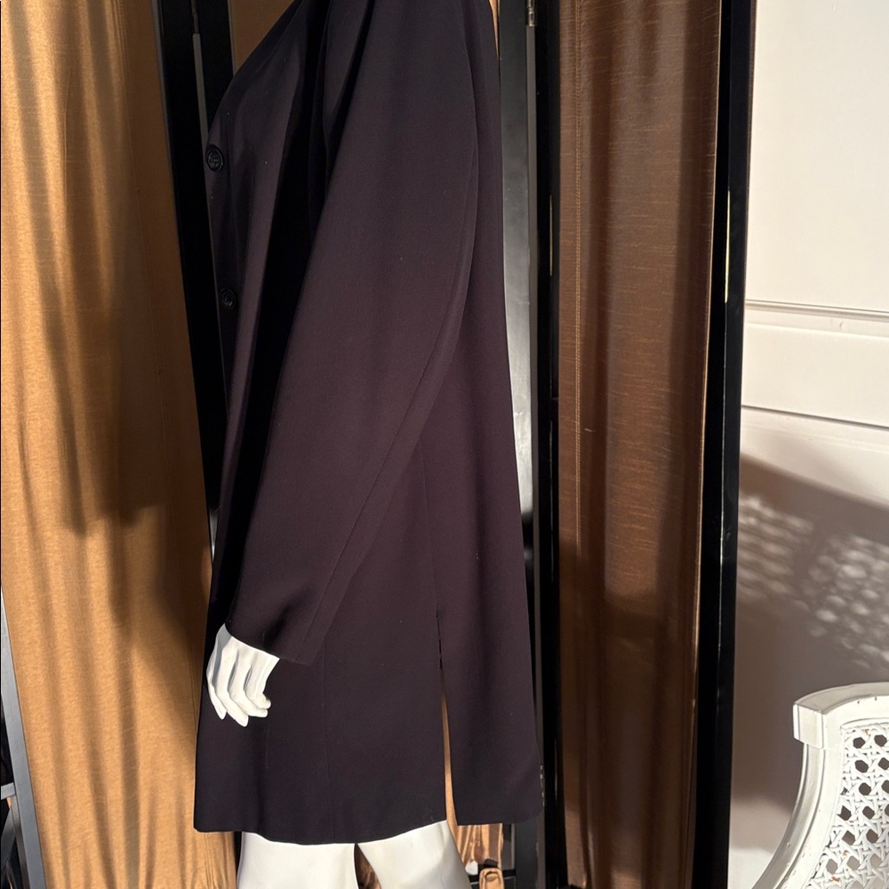 Elegant Black Button-Up Coat/Blazer - Picture 3 of 4